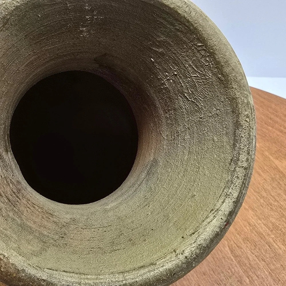 Vintage Terracotta Clay Vase‎ Celtic Knot Design Rustic Farmhouse Decor